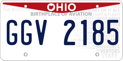 OH license plate GGV2185