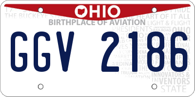 OH license plate GGV2186