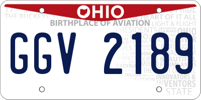 OH license plate GGV2189