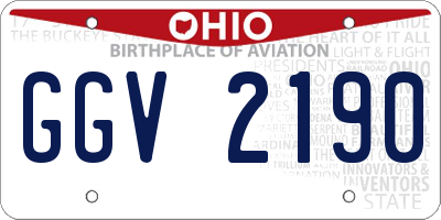 OH license plate GGV2190