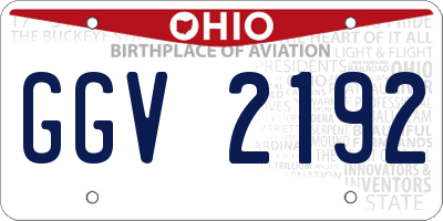 OH license plate GGV2192