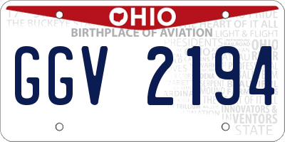 OH license plate GGV2194