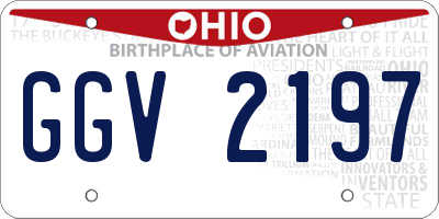 OH license plate GGV2197