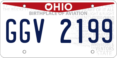 OH license plate GGV2199