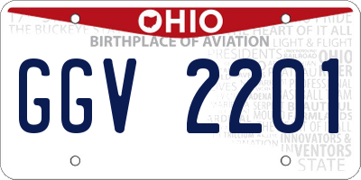 OH license plate GGV2201