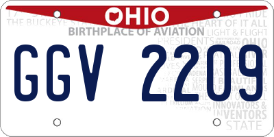 OH license plate GGV2209