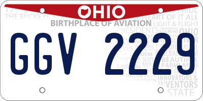 OH license plate GGV2229