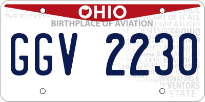 OH license plate GGV2230