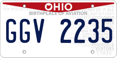 OH license plate GGV2235