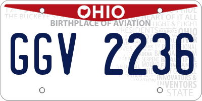 OH license plate GGV2236