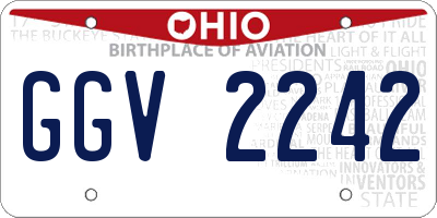 OH license plate GGV2242