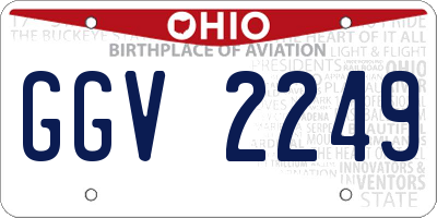 OH license plate GGV2249