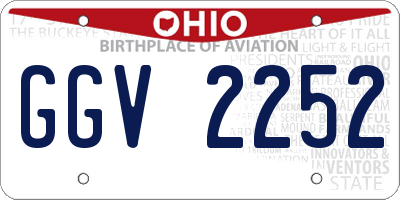OH license plate GGV2252
