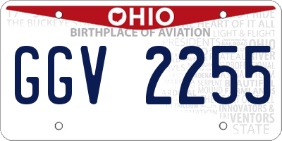 OH license plate GGV2255