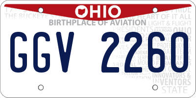 OH license plate GGV2260