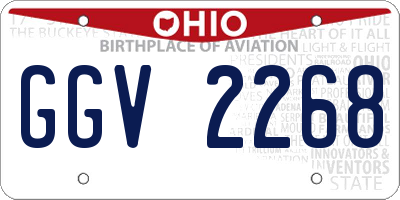 OH license plate GGV2268