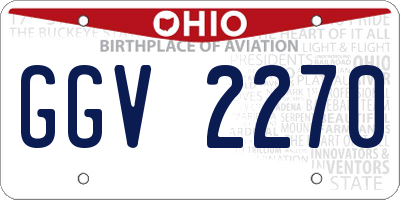 OH license plate GGV2270