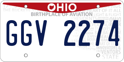 OH license plate GGV2274