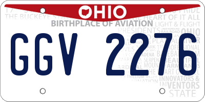 OH license plate GGV2276