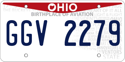 OH license plate GGV2279