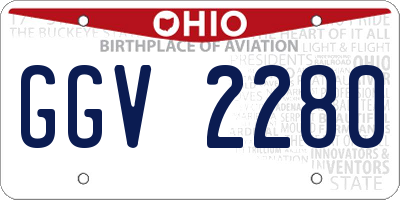 OH license plate GGV2280