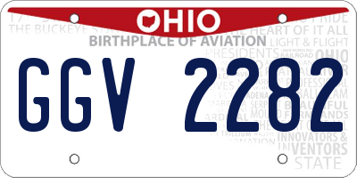 OH license plate GGV2282