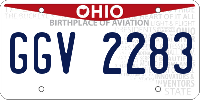 OH license plate GGV2283