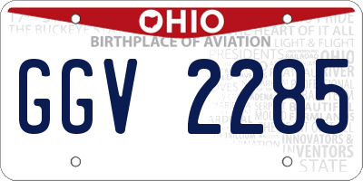 OH license plate GGV2285
