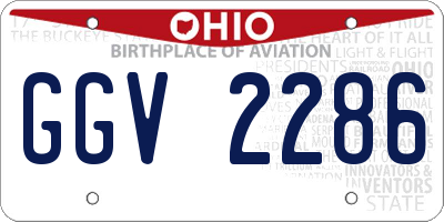 OH license plate GGV2286