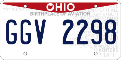 OH license plate GGV2298