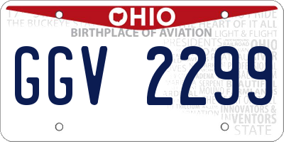 OH license plate GGV2299