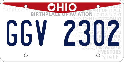 OH license plate GGV2302