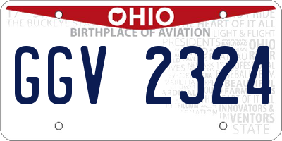 OH license plate GGV2324