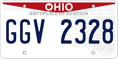 OH license plate GGV2328
