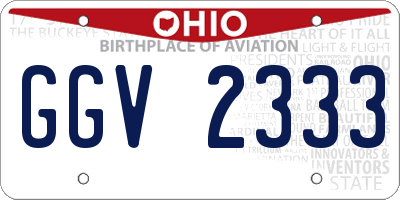 OH license plate GGV2333