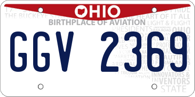 OH license plate GGV2369