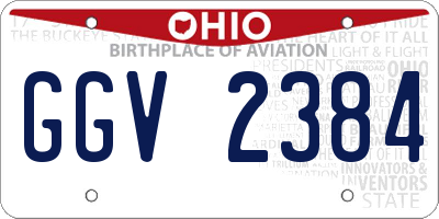 OH license plate GGV2384