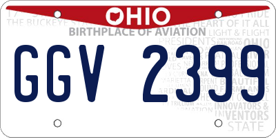 OH license plate GGV2399