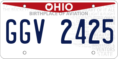 OH license plate GGV2425
