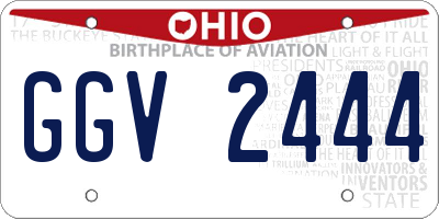 OH license plate GGV2444