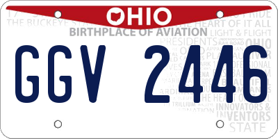 OH license plate GGV2446