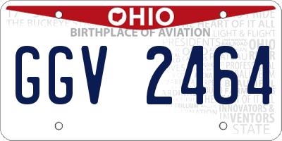OH license plate GGV2464