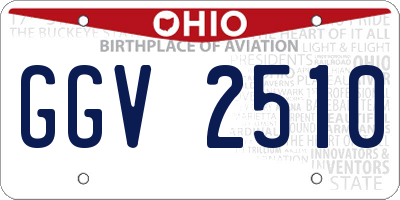 OH license plate GGV2510