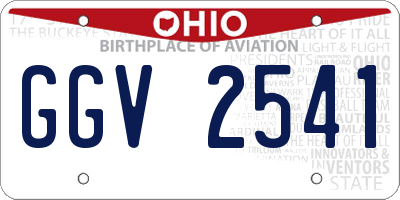 OH license plate GGV2541