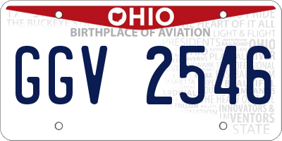 OH license plate GGV2546