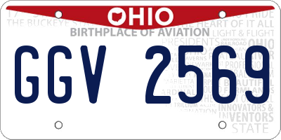 OH license plate GGV2569