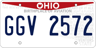 OH license plate GGV2572