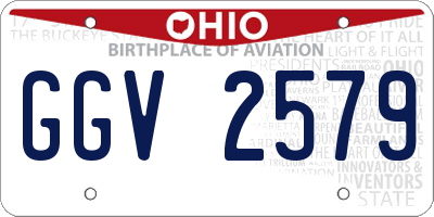 OH license plate GGV2579
