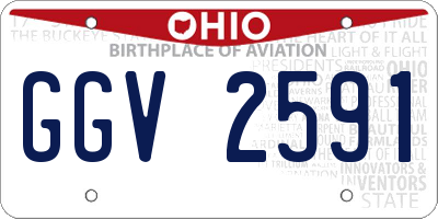OH license plate GGV2591