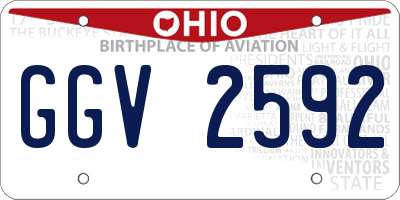 OH license plate GGV2592
